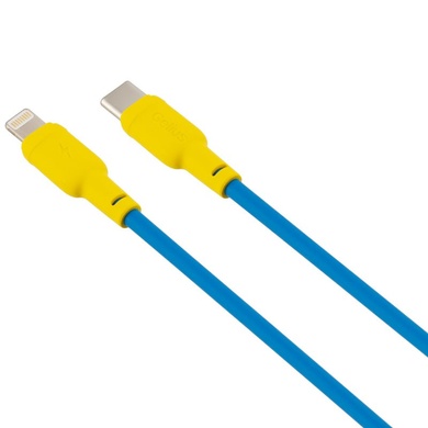 Дата кабель Gelius Full Silicon GP-UCN001CL Type-C to Lightning 20W (1.2m) Yellow / Blue