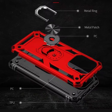 Ударопрочный чехол Serge Ring for Magnet для Xiaomi Poco X6 / Note 13 Pro 5G Красный