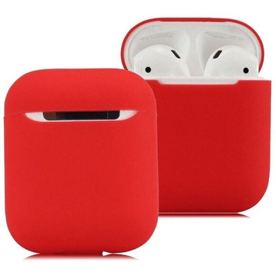Силіконовий футляр для навушників Airpods Ultra Slim, Красный / Wine red