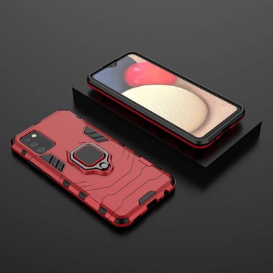Ударопрочный чехол Transformer Ring for Magnet для Samsung Galaxy A03s Красный / Dante Red
