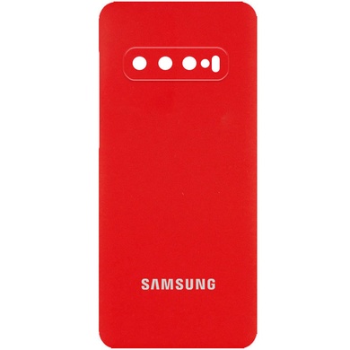 Чехол Silicone Cover Full Camera (AA) для Samsung Galaxy S10+ Красный / Red