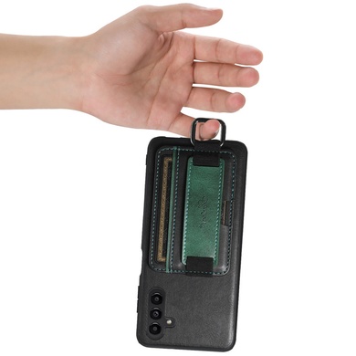Шкіряний чохол Wallet case and straps для Samsung Galaxy A14 4G/5G, Чорний / Black