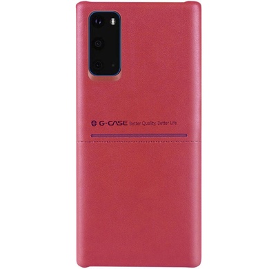 Шкіряна накладка G-Case Cardcool Series для Samsung Galaxy S20 Ultra, Червоний