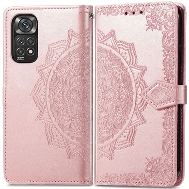Кожаный чехол (книжка) Art Case с визитницей для Xiaomi Redmi Note 11 (Global) / Note 11S Розовый