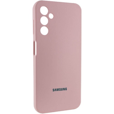 Чехол Silicone Cover Lakshmi Full Camera (AAA) with Logo для Samsung Galaxy A24 4G Розовый / Pink Sand