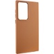 Кожаный чехол Bonbon Leather Metal Style для Samsung Galaxy S22 Ultra Коричневый / Brown