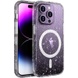 Чехол TPU Galaxy Sparkle (MagFit) для Apple iPhone 12 Pro / 12 (6.1") Clear+Glitter