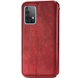 Кожаный чехол книжка GETMAN Cubic (PU) для Samsung Galaxy A23 4G Красный