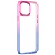Чехол TPU+PC Fresh sip series для Apple iPhone 14 (6.1") Розовый / Синий