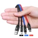 АЗУ Baseus Digital Display Dual USB 4.8A Car Charger 24W with Three Primary Colors 3-in-1 Cable USB Серый / Черный