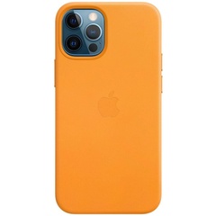 Шкіряний чохол Leather Case (AAA) для Apple iPhone 12 Pro Max (6.7"), Yellow