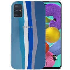 Чехол Silicone Cover Full Rainbow для Samsung Galaxy A51 Голубой / Синий