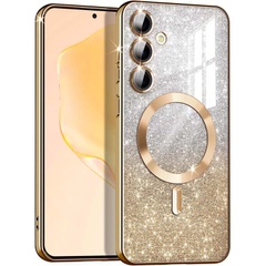 TPU чохол Delight case with MagSafe із захисними лінзами на камеру для Samsung Galaxy S24, Золотой / Gold