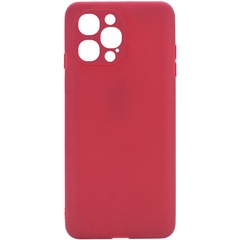 Силиконовый чехол Candy Full Camera для Apple iPhone 12 Pro Max (6.7") Красный / Camellia