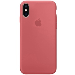 Чохол Silicone Case Full Protective (AA) для Apple iPhone X (5.8 ") / XS (5.8"), Красный / Camellia