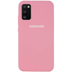 Чехол Silicone Cover Full Protective (AA) для Samsung Galaxy A41 Розовый / Pink