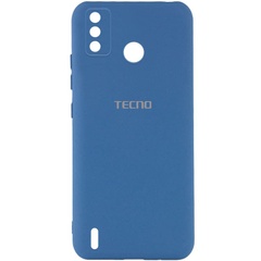 Чехол Silicone Cover My Color Full Camera (A) для TECNO Spark 6 Go Синий / Navy blue
