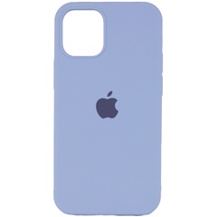 Чехол Silicone Case Full Protective (AA) для Apple iPhone 12 Pro / 12 (6.1") Голубой / Lilac Blue