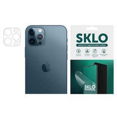 Захисна гідрогелева плівка SKLO (на камеру) 4 шт. для Apple iPhone 12 mini (5.4 "), Прозрачный