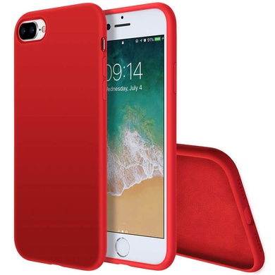 Чехол Silicone Case Slim Full Protective для Apple iPhone 7 plus / 8 plus (5.5") Красный / Red