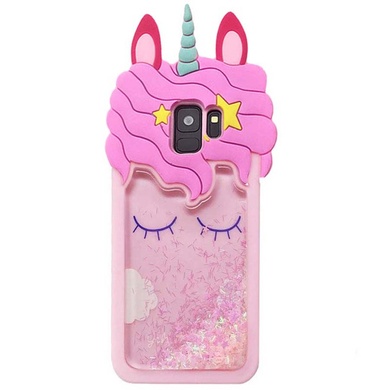 Силиконовый чехол Unicorn 3D для Samsung Galaxy S9 Розовый