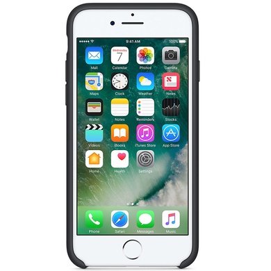 Чохол Silicone case (AAA) для Apple iPhone SE (2020), Чорний / Black