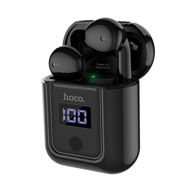 Bluetooth наушники HOCO S11 + чёрный силиконовый футляр Черный