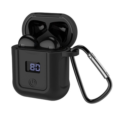 Bluetooth навушники HOCO S11 + чорний силіконовий футляр, Чорний