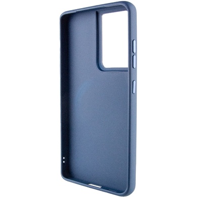 TPU чехол Bonbon Metal Style with MagSafe для Samsung Galaxy S22 Ultra Синий / Cosmos Blue