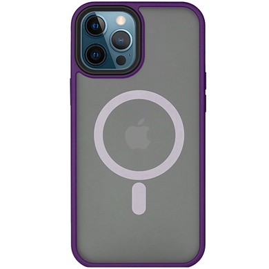 TPU+PC чохол Metal Buttons with MagSafe для Apple iPhone 14 Pro Max (6.7"), Темно-фіолетовий