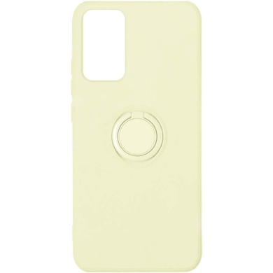 Чехол TPU Candy Ring для Samsung Galaxy A02s Бежевый / Antigue White
