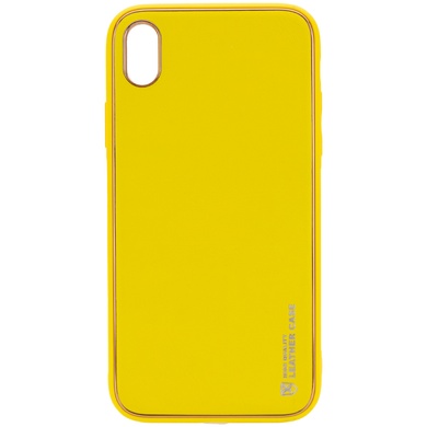 Шкіряний чохол Xshield для Apple iPhone X / XS (5.8 "), Жовтий / Yellow