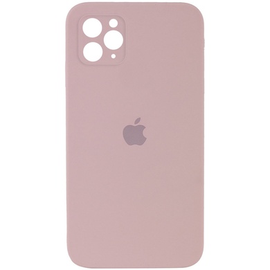 Чехол Silicone Case Square Full Camera Protective (AA) для Apple iPhone 11 Pro Max (6.5") Розовый / Pink Sand