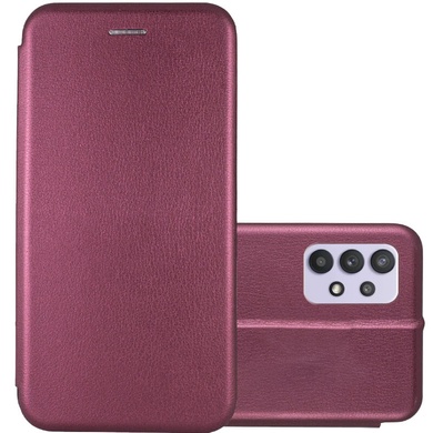 Кожаный чехол (книжка) Classy для Samsung Galaxy A32 4G Бордовый
