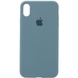 Чехол Silicone Case Full Protective (AA) для Apple iPhone X (5.8") / XS (5.8") Зеленый / Pine green