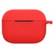 Силіконовий футляр New з карабіном для навушників Airpods Pro, Червоний / Red