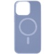 Шкіряний чохол Bonbon Leather Metal Style with MagSafe для Apple iPhone 15 Pro (6.1"), Блакитний / Mist blue