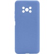 Силиконовый чехол Candy Full Camera для Xiaomi Poco X3 NFC / Poco X3 Pro Голубой / Mist blue