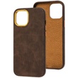 Шкіряний чохол Croco Leather для Apple iPhone 14 Plus (6.7"), Brown