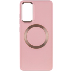 TPU чехол Bonbon Metal Style with MagSafe для Samsung Galaxy S22 Розовый / Light Pink