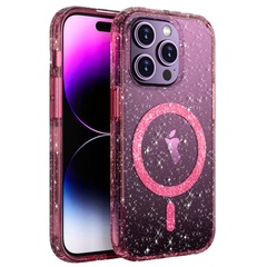 Чохол TPU Galaxy Sparkle (MagFit) для Apple iPhone 12 Pro / 12 (6.1"), Pink+Glitter