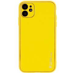 Шкіряний чохол Xshield для Apple iPhone 12 (6.1 "), Жовтий / Yellow