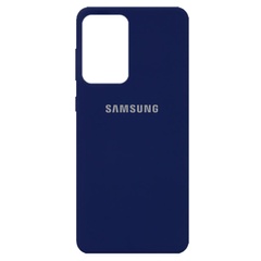 Чохол Silicone Cover Full Protective (AA) для Samsung Galaxy A72 4G / A72 5G, Темно-синій / Midnight blue