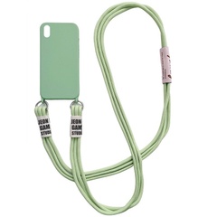 Чохол Cord case з довгим кольоровим ремінцем для Apple iPhone X / XS (5.8"), Зелений / Pistachio