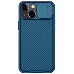 Карбоновая накладка Nillkin CamShield Pro Magnetic для Apple iPhone 13 mini (5.4") Синий