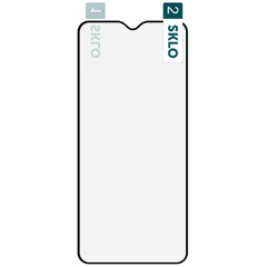 Гибкое защитное стекло SKLO Nano (тех.пак) для Samsung Galaxy A41 Черный