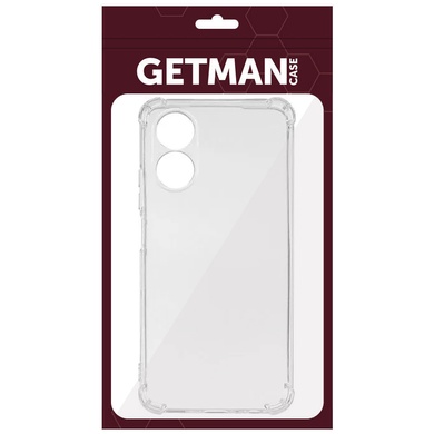 TPU чохол GETMAN Ease logo посилені кути Full Camera для Oppo Reno 8 T 4G, Безбарвний (прозорий)