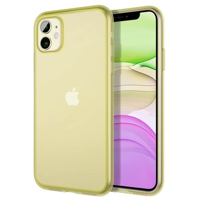 Силиконовый матовый полупрозрачный чехол для Apple iPhone 11 (6.1") Желтый / Yellow