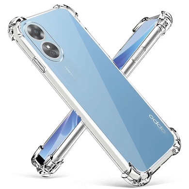 TPU чохол GETMAN Ease logo посилені кути Full Camera для Oppo Reno 8 T 4G, Безбарвний (прозорий)