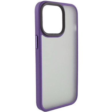 TPU+PC чехол Metal Buttons для Apple iPhone 15 Plus (6.7") Темно-Фиолетовый